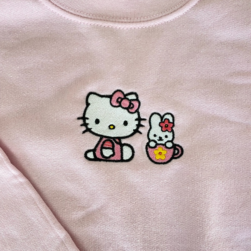 Hello Kitty Embroidered Sweatshirt - Picture 1 of 2